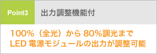 モジュールの出力調整可能